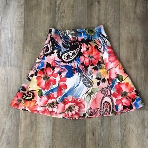 Scuba A-Line Skirt Print